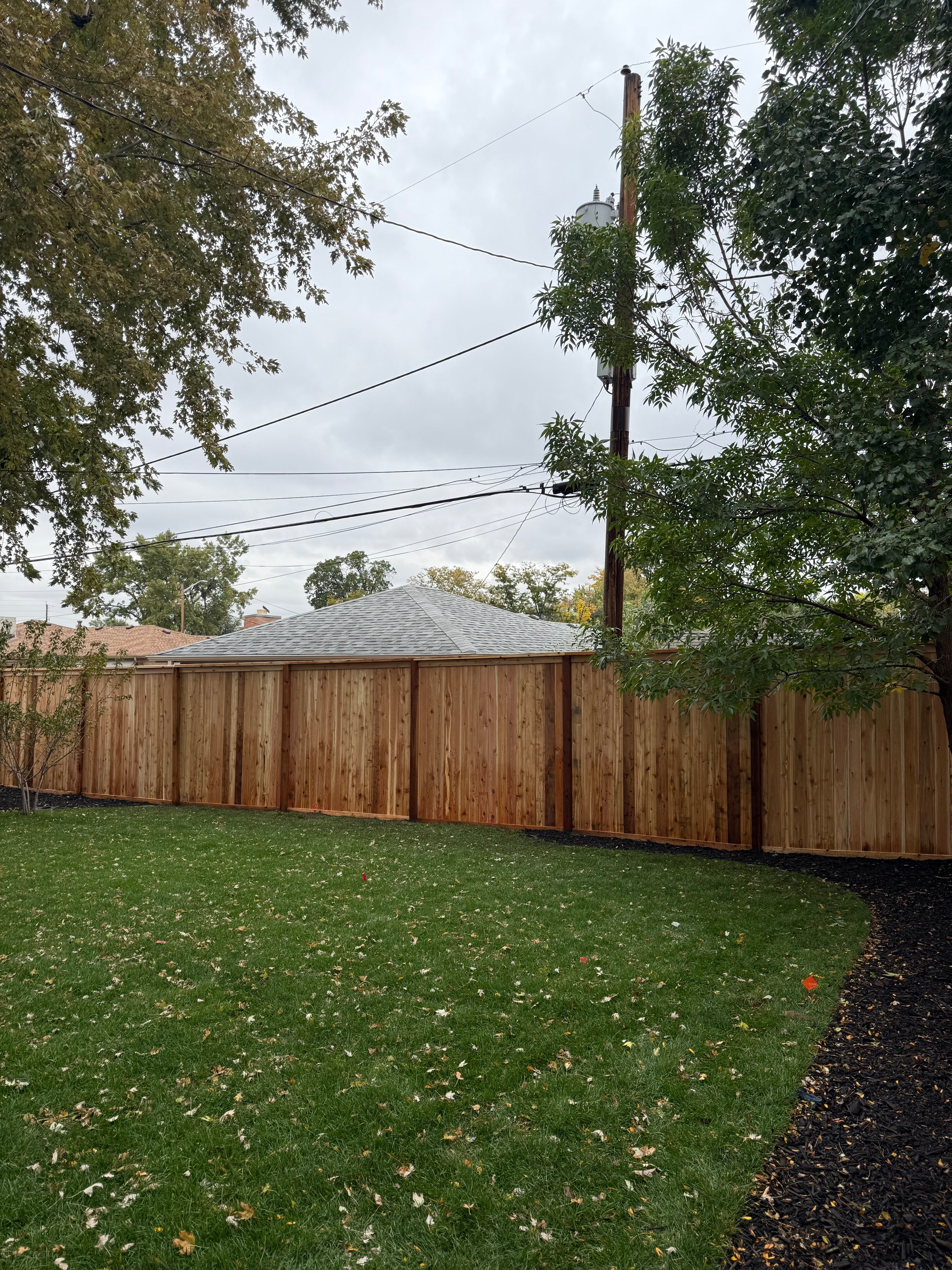 Beautiful premium cedar six-foot custom privacy fence installed in Denver, Colorado.